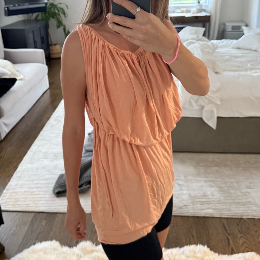 Rachel Pally Peach Ruched Blouse